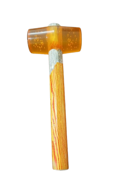 Orange 2 Inch Diameter Rubber Mallet Hammer